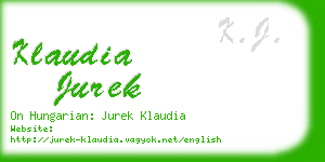 klaudia jurek business card